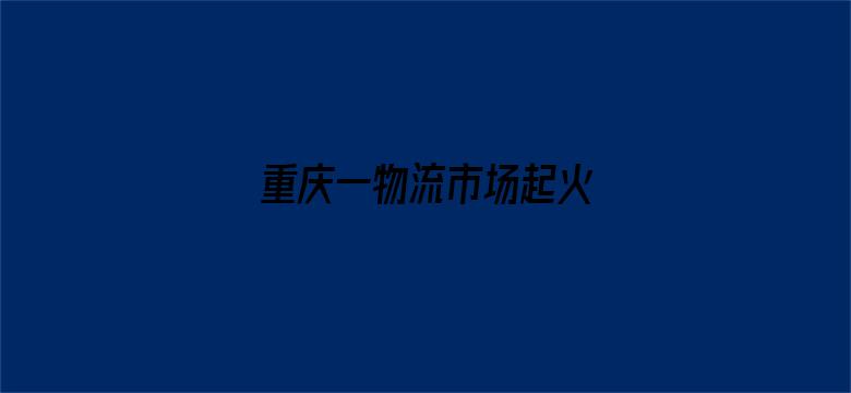 重庆一物流市场起火 无人伤亡